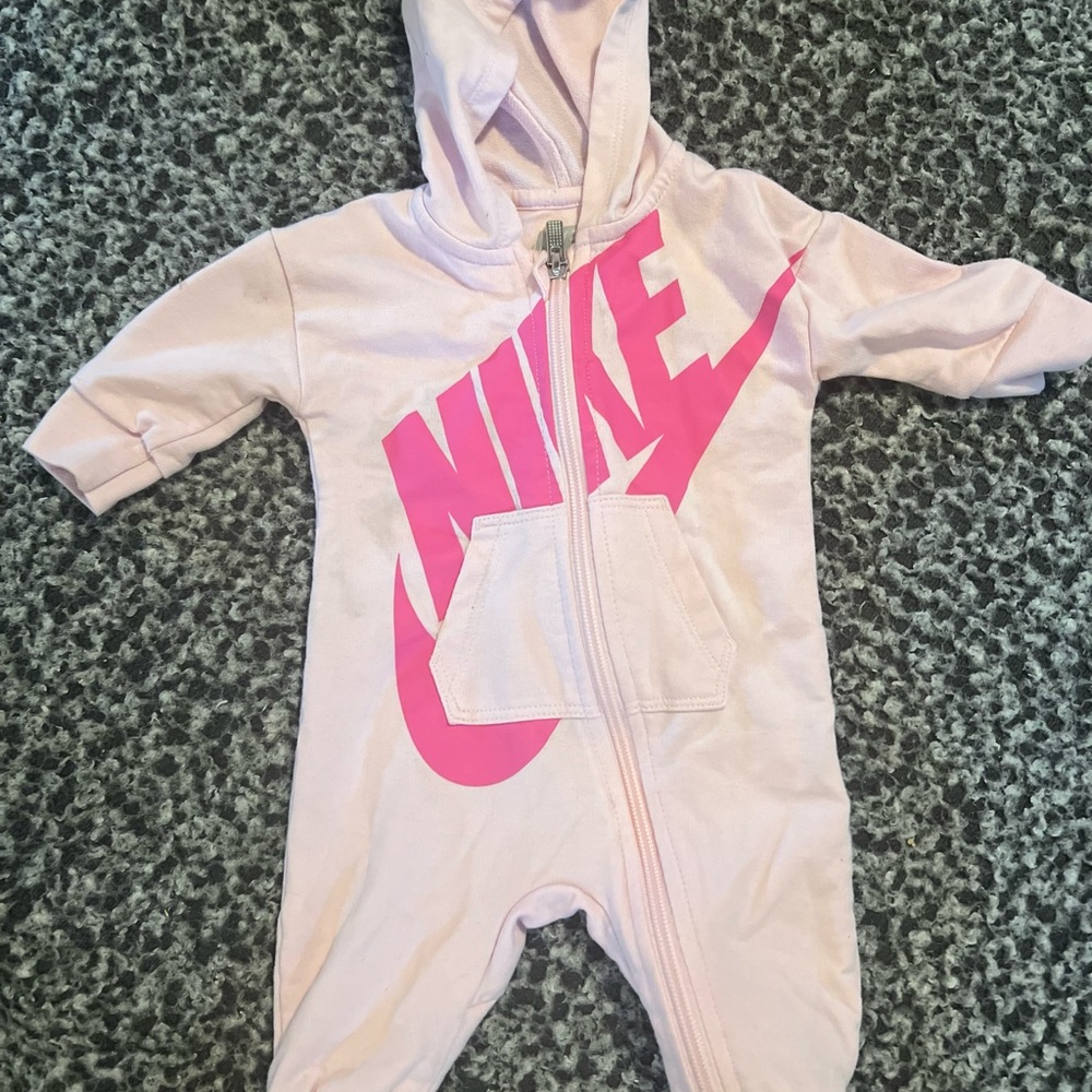 Nike Light Pink Kids Footie One Piece
